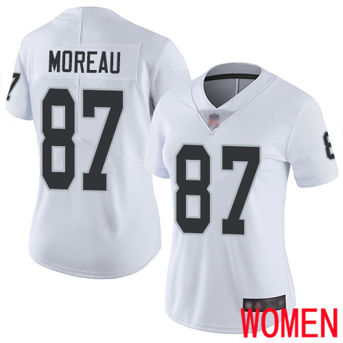 Oakland Raiders Limited White Women Foster Moreau Road Jersey NFL Football 87 Vapor Untouchable Jersey
